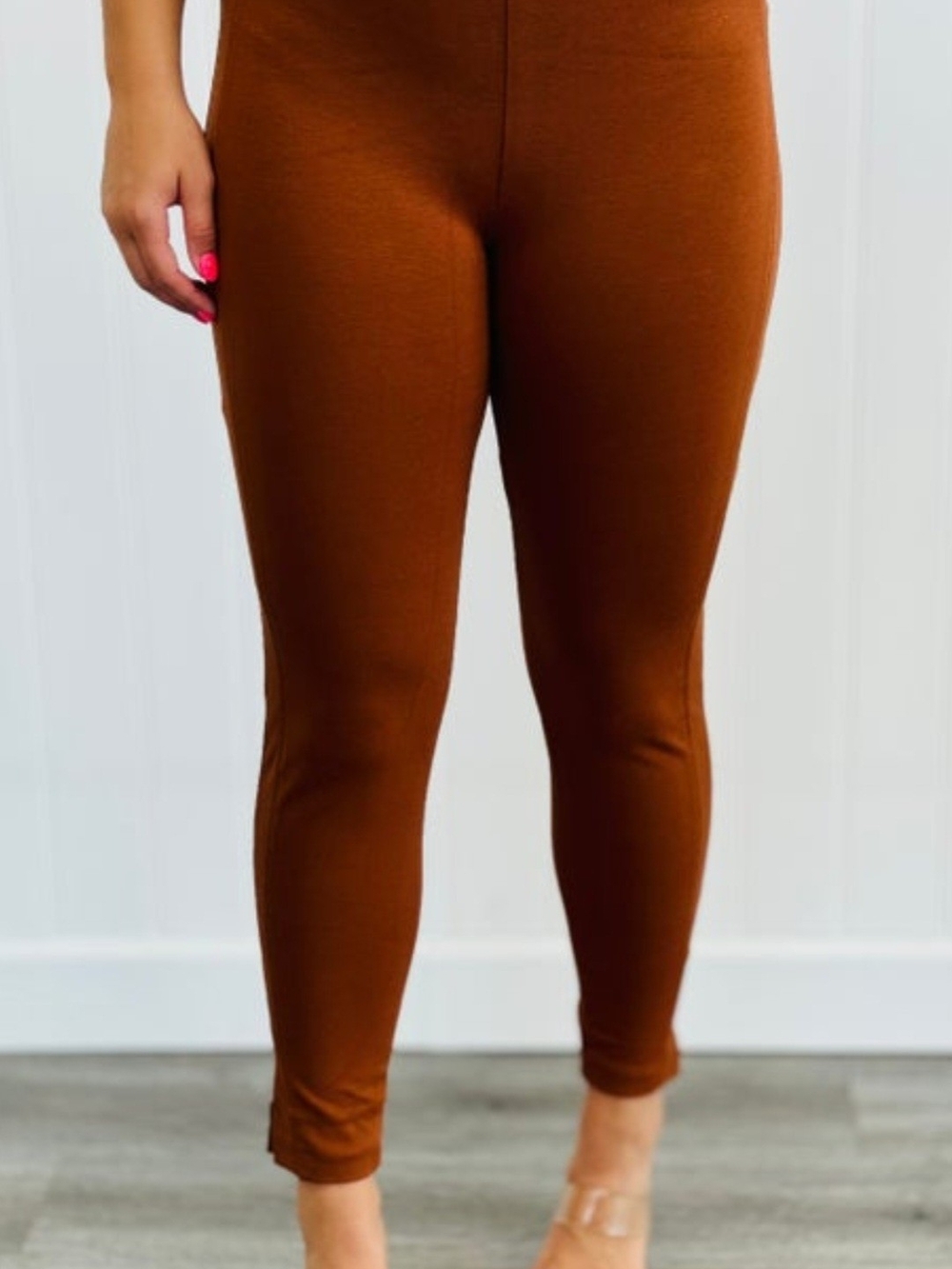 New Dear Scarlett Rust Magic High Waist Skinny Pants Size XL - Picture 8 of 15